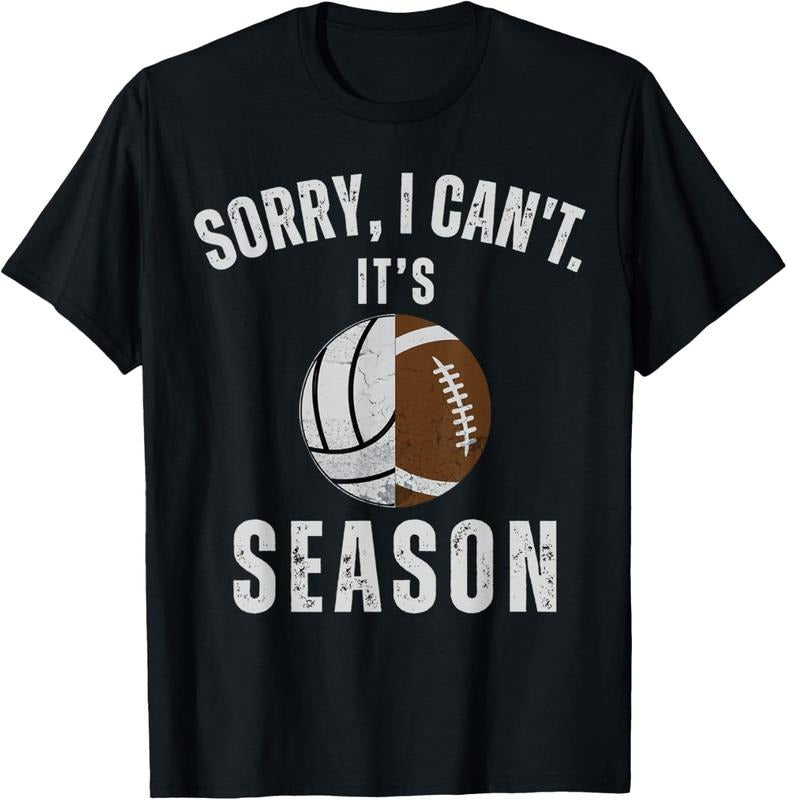 100% Cotton Mom of Both Sorry I Can't it's Volleyball Football Season T-Shirt Hoodie, Sweatshirt | HypeCrazeTee.com