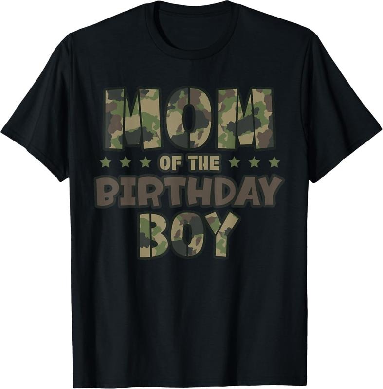100% Cotton Mom of the Birthday Boy Camo Mother's Matching Family Party T-Shirt Hoodie, Sweatshirt | HypeCrazeTee.com