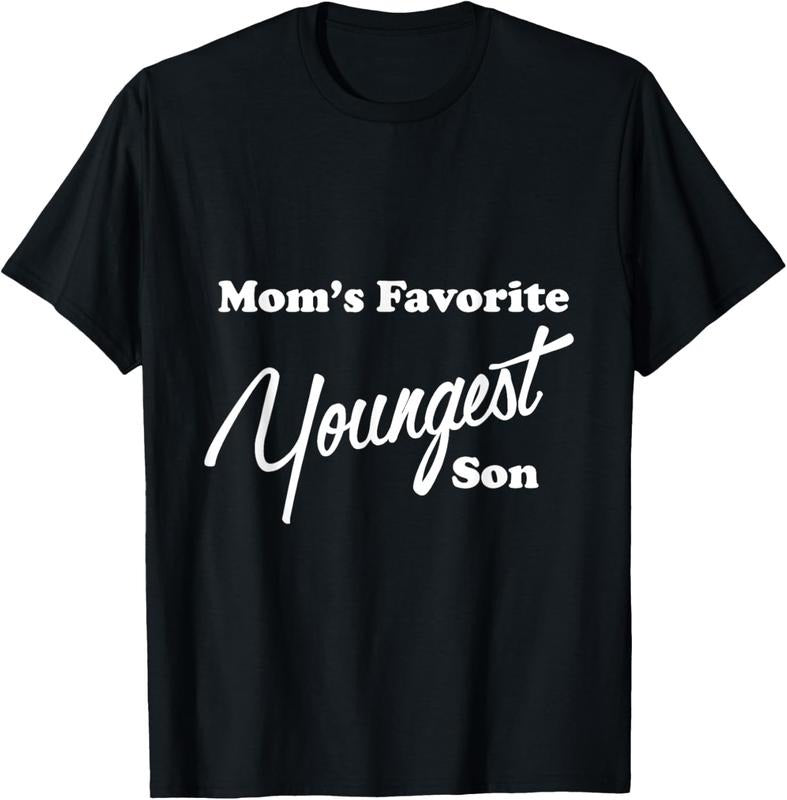 100% Cotton Mom's Favorite Youngest Son T Shirt Spoiled  Tee T-Shirt Hoodie, Sweatshirt | HypeCrazeTee.com