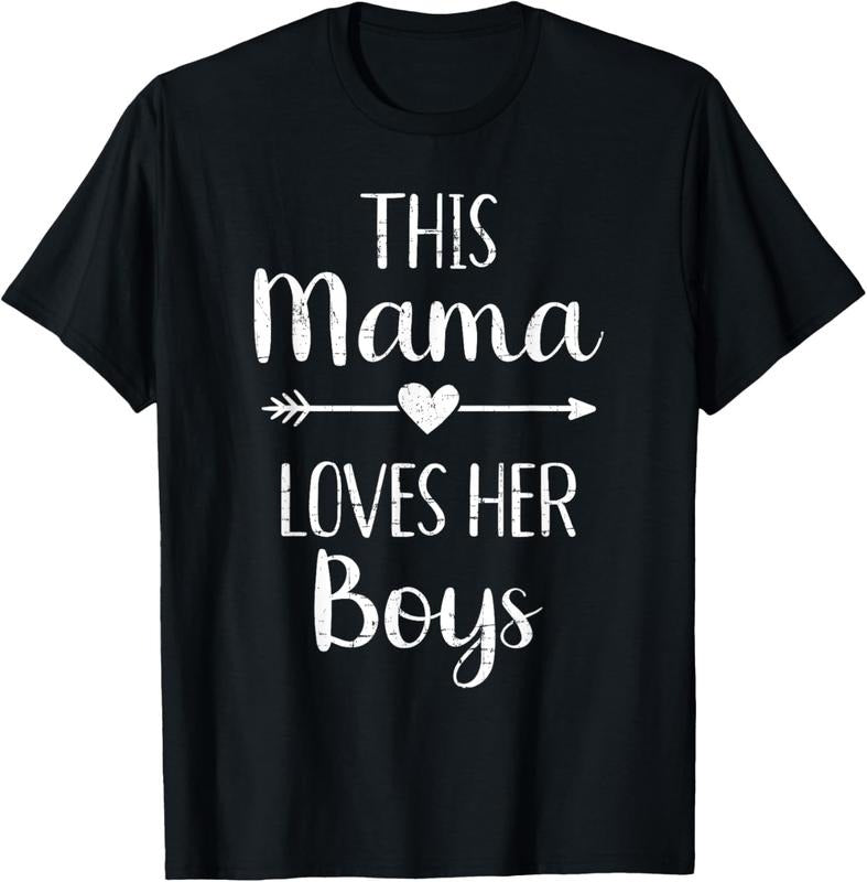 100% Cotton Mom this mama loves her boys T-Shirt Hoodie, Sweatshirt | HypeCrazeTee.com