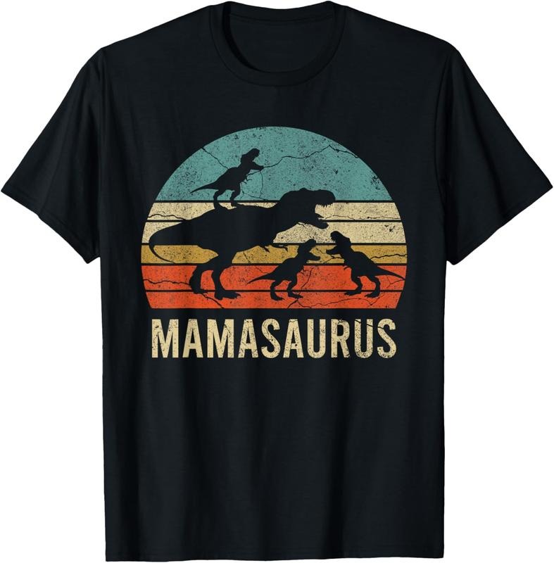 100% Cotton Mommy Mom Mama Dinosaur Funny 3 Three  Mamasaurus Gift T-Shirt Hoodie, Sweatshirt | HypeCrazeTee.com