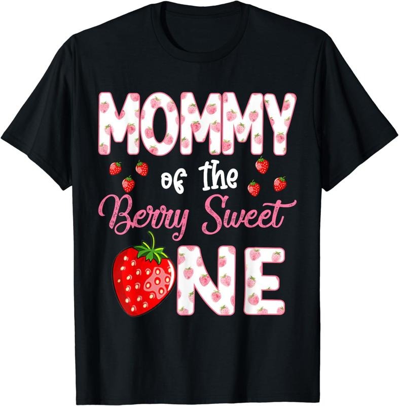 [100% Cotton]Mommy Of The Berry Sweet One Strawberry First Birthday T-Shirt Hoodie, Sweatshirt | HypeCrazeTee.com