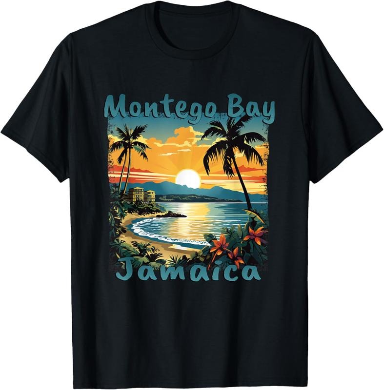 100% Cotton Montego Bay Jamaica Holiday Vacation Design T-Shirt Hoodie, Sweatshirt | HypeCrazeTee.com