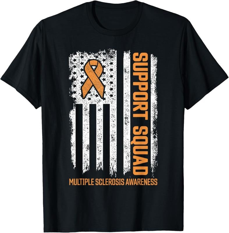 100% Cotton Multiple Sclerosi Support Squad Multiple Sclerosis Awareness T-Shirt Hoodie, Sweatshirt | HypeCrazeTee.com