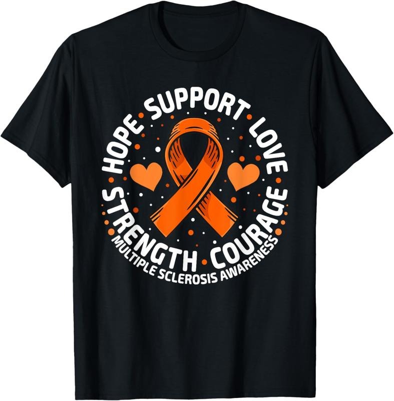 100% Cotton Multiple Sclerosis Awareness Family Support MS Awareness T-Shirt Hoodie, Sweatshirt | HypeCrazeTee.com