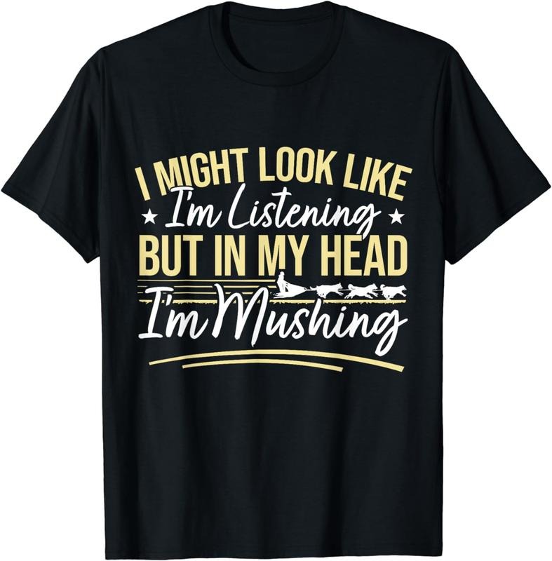 [100% Cotton]Mushing Husky Sledding Dog Sledding T-Shirt Hoodie, Sweatshirt | HypeCrazeTee.com