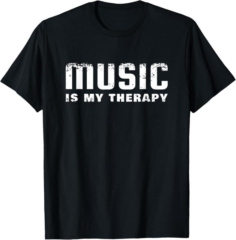 100% Cotton Music lovers, music is my therapy T-Shirt Hoodie, Sweatshirt | HypeCrazeTee.com