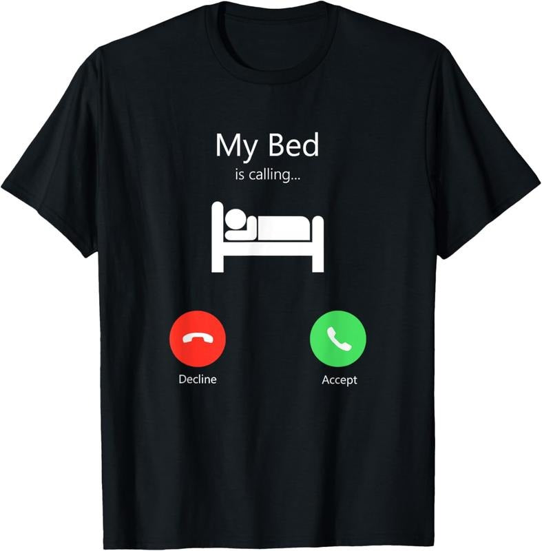 100% Cotton My Bed Is Calling Phone Screen T-Shirt Hoodie, Sweatshirt | HypeCrazeTee.com