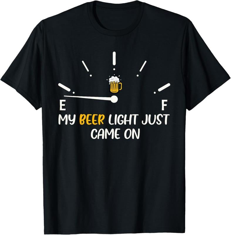 100% Cotton My Beer Light Just Came On Beer Dad Funny Father's Day T-Shirt Hoodie, Sweatshirt | HypeCrazeTee.com