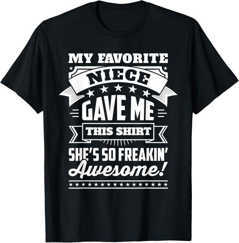 100% Cotton My Favorite Niece Gave Me This Shirt Gift For Uncle & Aunt T-Shirt Hoodie, Sweatshirt | HypeCrazeTee.com