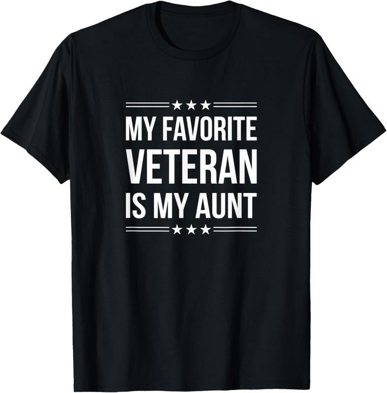 100% Cotton My Favorite Veteran Is My Aunt T-Shirt Hoodie, Sweatshirt | HypeCrazeTee.com