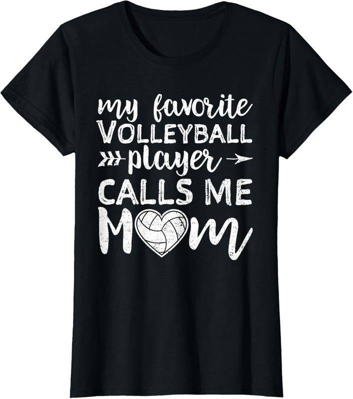 100% Cotton My Favorite Volleyball Player Calls Me Mom Shirt T-Shirt Hoodie, Sweatshirt | HypeCrazeTee.com