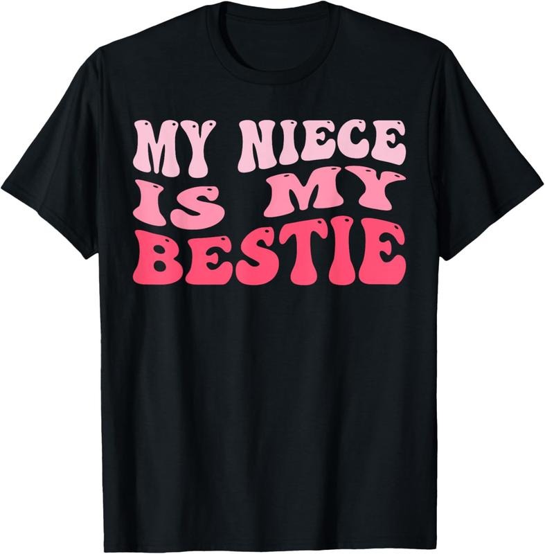 100% Cotton My Niece Is My Bestie For Aunt Uncle Matching Groovy T-Shirt Hoodie, Sweatshirt | HypeCrazeTee.com