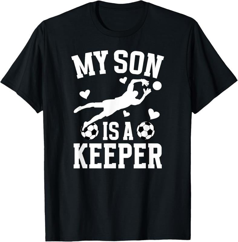 100% Cotton My Son Is A Soccer Keeper Mom Of A Soccer Goalkeeper Mother T-Shirt Hoodie, Sweatshirt | HypeCrazeTee.com