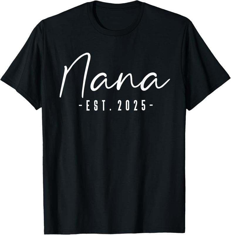 100% Cotton Nana Est 2025 Nana To Be Gifts New Nana 2025 Pregnancy T-Shirt Hoodie, Sweatshirt | HypeCrazeTee.com