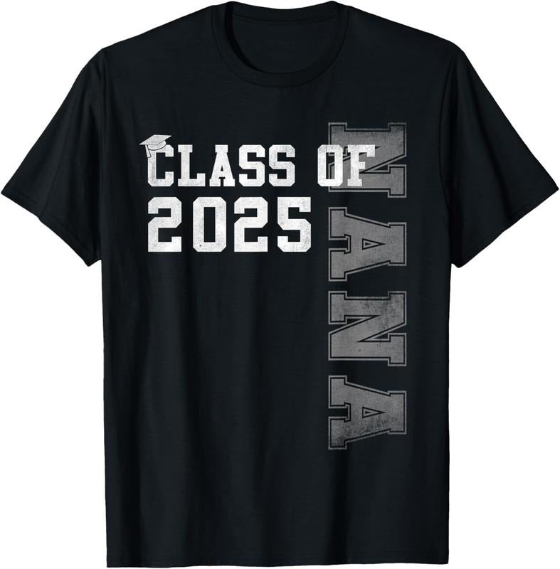 100% Cotton Nana Senior 2025 Proud Nana Of A Class Of 2025 Graduation T-Shirt Hoodie, Sweatshirt | HypeCrazeTee.com