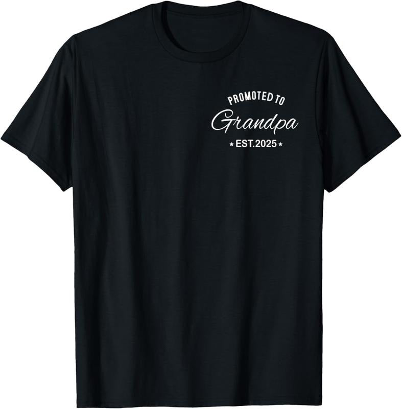 100% Cotton New Grandpa Logo Promoted to Grandpa 2025 Grandpa 2025 T-Shirt Hoodie, Sweatshirt | HypeCrazeTee.com