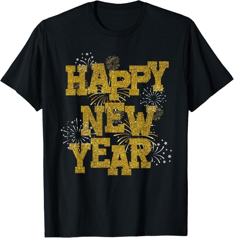 100% Cotton New Years Eve Party Supplies 2025 Happy New Year Fireworks T-Shirt Hoodie, Sweatshirt | HypeCrazeTee.com
