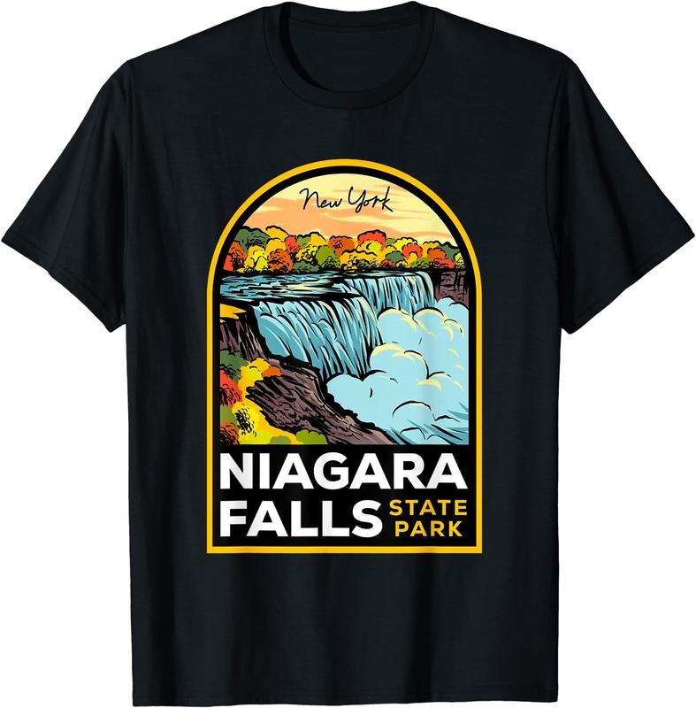 [100% Cotton]Niagara Falls State Park NY T-Shirt Black Hoodie, Sweatshirt | HypeCrazeTee.com
