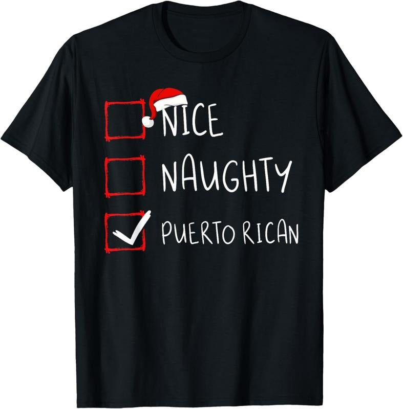 100% Cotton Nice Naughty Puerto Rican Christmas Puerto Rico Heritage T-Shirt Hoodie, Sweatshirt | HypeCrazeTee.com