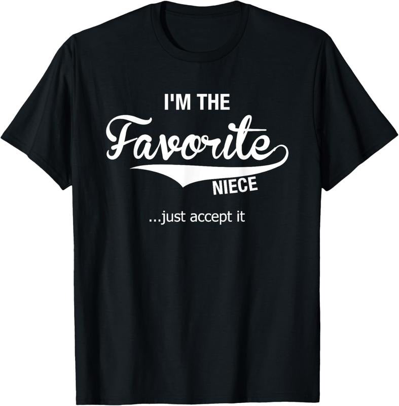 100% Cotton Niece Gifts From Aunt Uncle Women Girl Im The Favorite Niece T-Shirt Hoodie, Sweatshirt | HypeCrazeTee.com