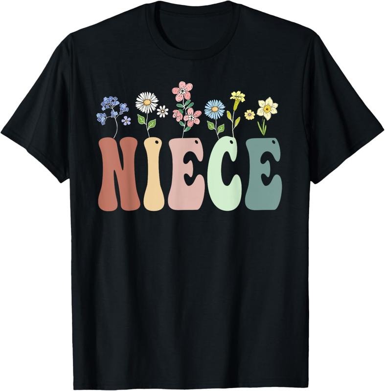 100% Cotton Niece Gifts Women Wildflower Floral Design Niece T-Shirt Hoodie, Sweatshirt | HypeCrazeTee.com