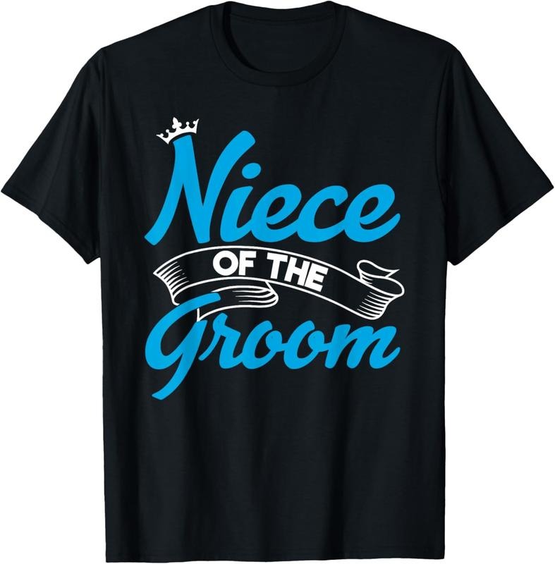 100% Cotton Niece Of The Groom T Shirt Bachelor Party Tee Groomsman Gift Hoodie, Sweatshirt | HypeCrazeTee.com