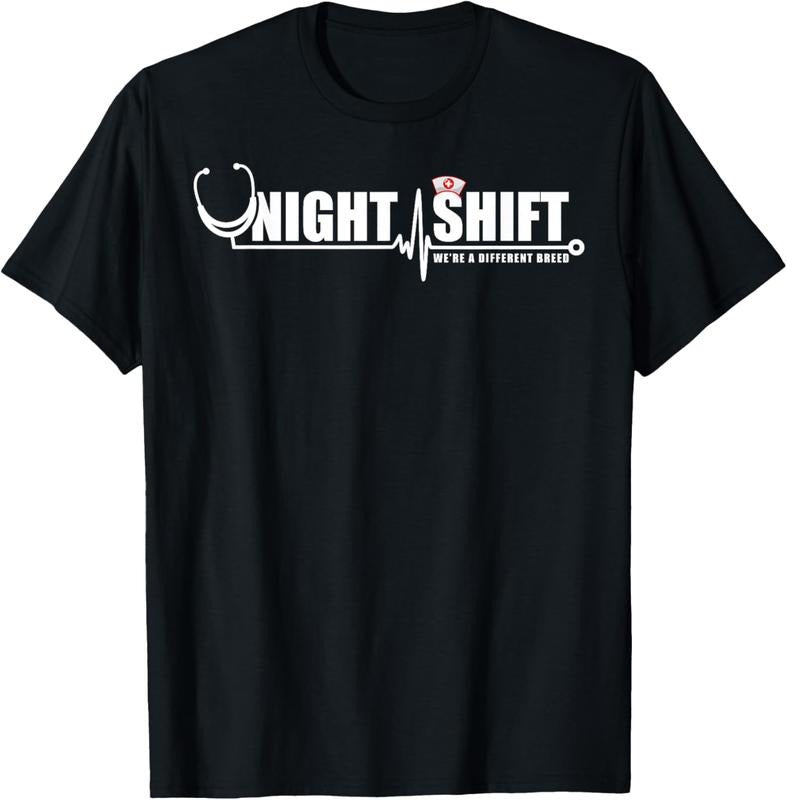 100% Cotton Night Shift Different Breed Stethoscope Funny Nurse RN RT US T-Shirt Hoodie, Sweatshirt | HypeCrazeTee.com