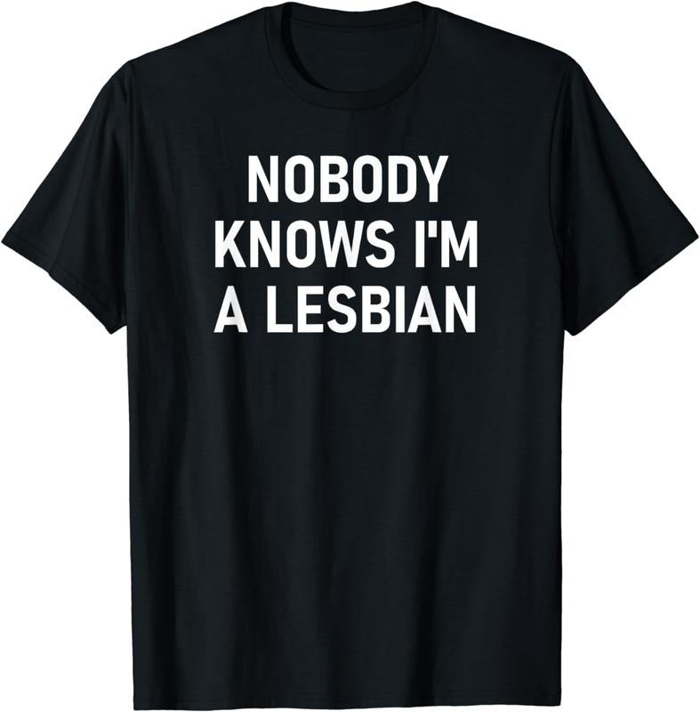 [100% Cotton]Nobody Knows I'M Lesbian Gay Pride LBGT Funny Family T-Shirts, Hoodie, Sweatshirt
