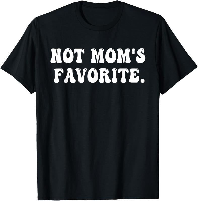 100% Cotton Not Mom's Favorite Funny Daughter Favorite Retro Groovy T-Shirt Hoodie, Sweatshirt | HypeCrazeTee.com