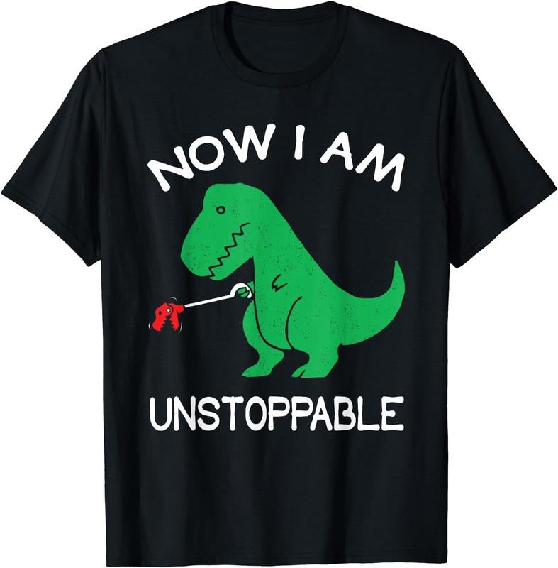 [100% Cotton]Now I Am Unstoppable Funny T-Rex T-Shirt Black Hoodie, Sweatshirt | HypeCrazeTee.com