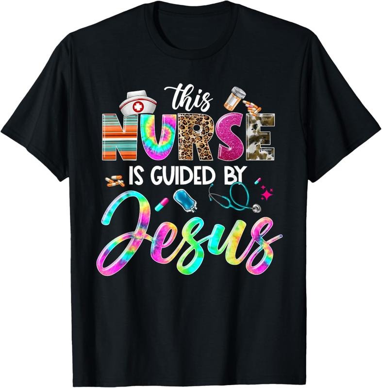 100% Cotton Nurse Guided by Jesus Christian Stethoscope RN LPN Nursing T-Shirt Hoodie, Sweatshirt | HypeCrazeTee.com