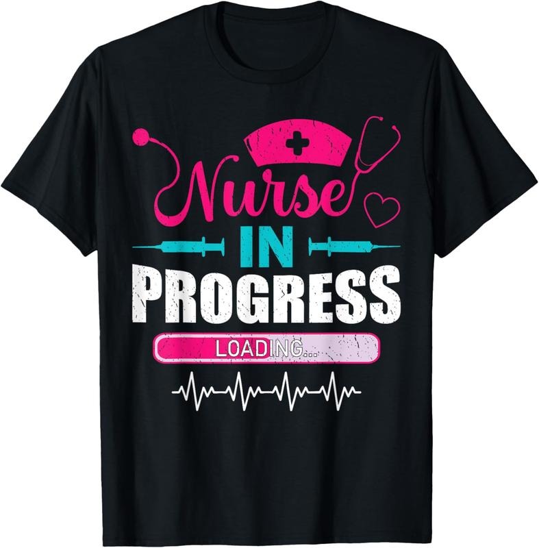100% Cotton Nurse In Progress Nurse Funny Nursing School T-Shirt Hoodie, Sweatshirt | HypeCrazeTee.com