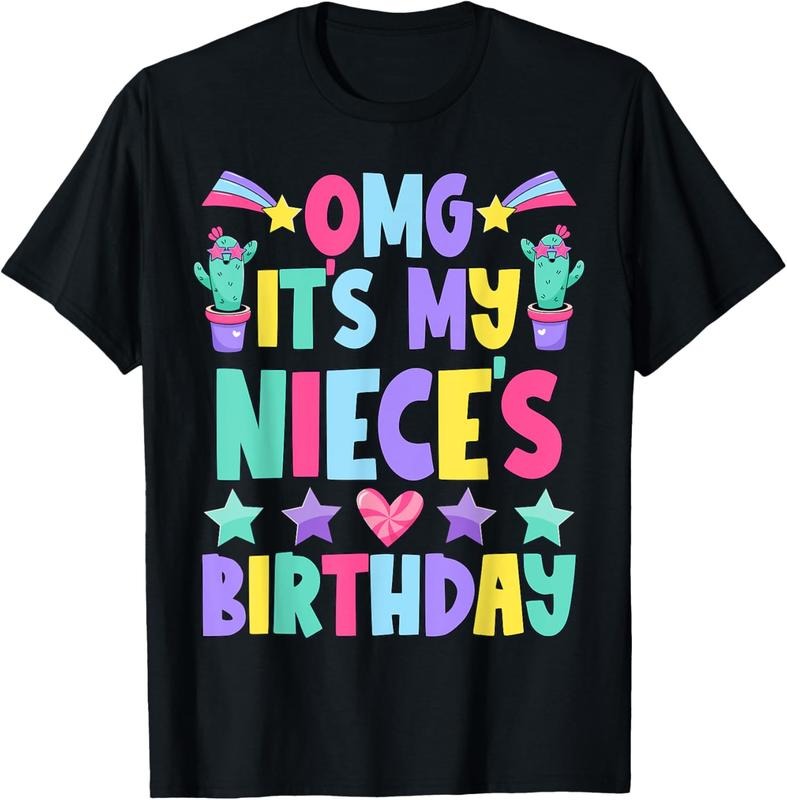 100% Cotton OMG It's My Niece's Birthday Funny Uncle Aunt Birthday T-Shirt Hoodie, Sweatshirt | HypeCrazeTee.com