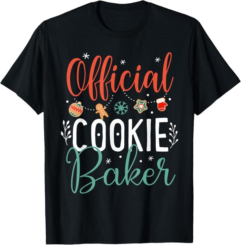 100% Cotton Official Cookie Baker Funny Christmas Couples Matching T-Shirt Hoodie, Sweatshirt | HypeCrazeTee.com