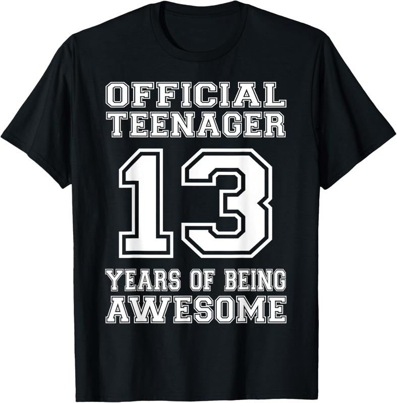 100% Cotton Official Teenager 13th Birthday Gifts 13 Year Old Boys Girls T-Shirt Hoodie, Sweatshirt | HypeCrazeTee.com