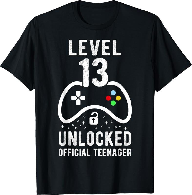 100% Cotton Official Teenager 13th Birthday Level 13 Unlocked T-Shirt Hoodie, Sweatshirt | HypeCrazeTee.com