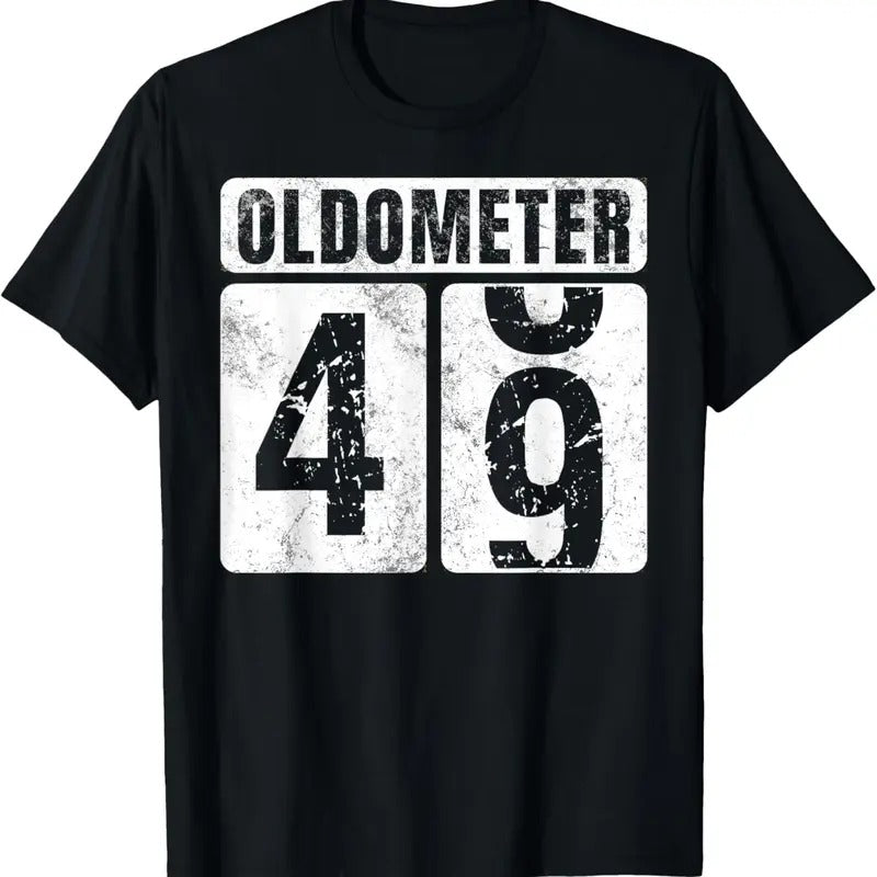100% Cotton Oldometer 49 Shirt Vintage Funny 49th Birthday Gift Idea T-Shirt Hoodie, Sweatshirt | HypeCrazeTee.com