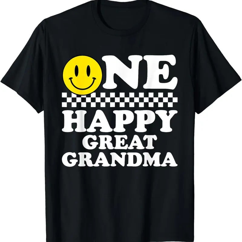 [100% Cotton]One Happy Dude Great Grandma 1st Birthday Family Matching T-Shirt Hoodie, Sweatshirt | HypeCrazeTee.com