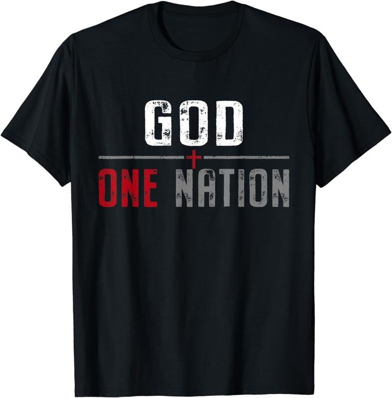 [100% Cotton]One Nation Under God 4th Of July Patriotic Christian T-Shirt Hoodie, Sweatshirt | HypeCrazeTee.com