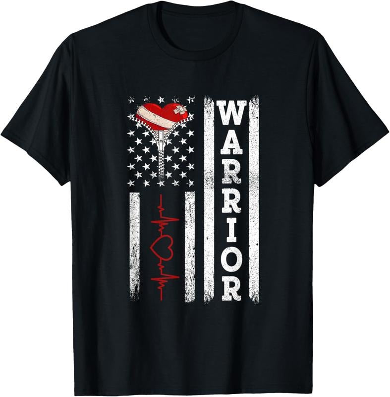100% Cotton Open Heart Surgery Warrior Gift For Heart Patients Survivor T-Shirt Hoodie, Sweatshirt | HypeCrazeTee.com