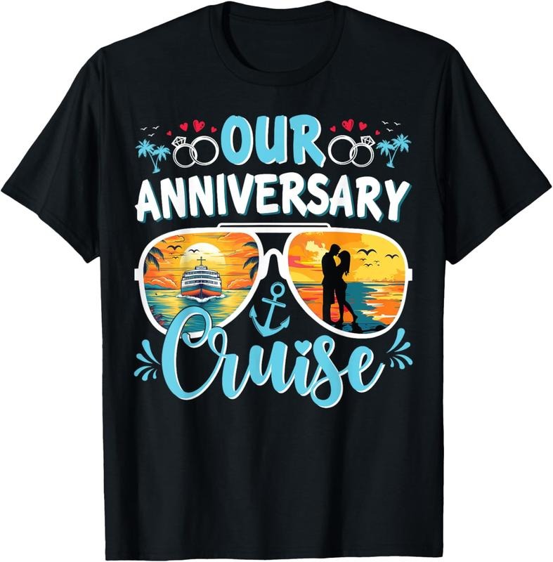 100% Cotton Our Anniversary Cruise Husband Wife Couples Cruise Vacation T-Shirt Hoodie, Sweatshirt | HypeCrazeTee.com