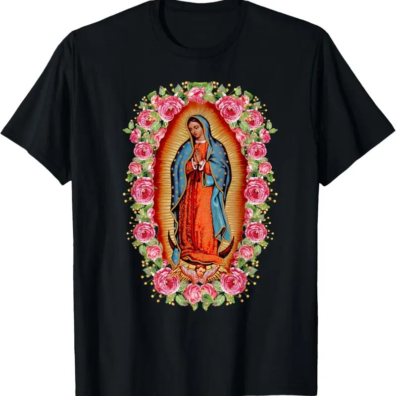 100% Cotton Our Lady Virgen De Guadalupe Virgin Mary Shirt T-Shirt Hoodie, Sweatshirt | HypeCrazeTee.com