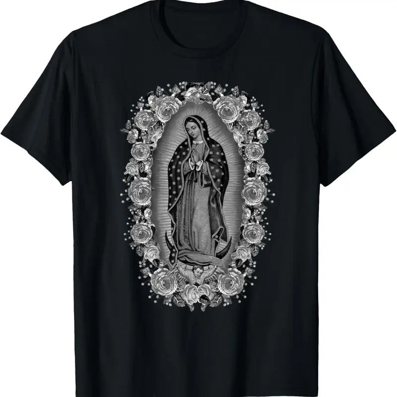 100% Cotton Our Lady Virgen De Guadalupe Virgin Mary T-Shirt Tee Hoodie, Sweatshirt | HypeCrazeTee.com