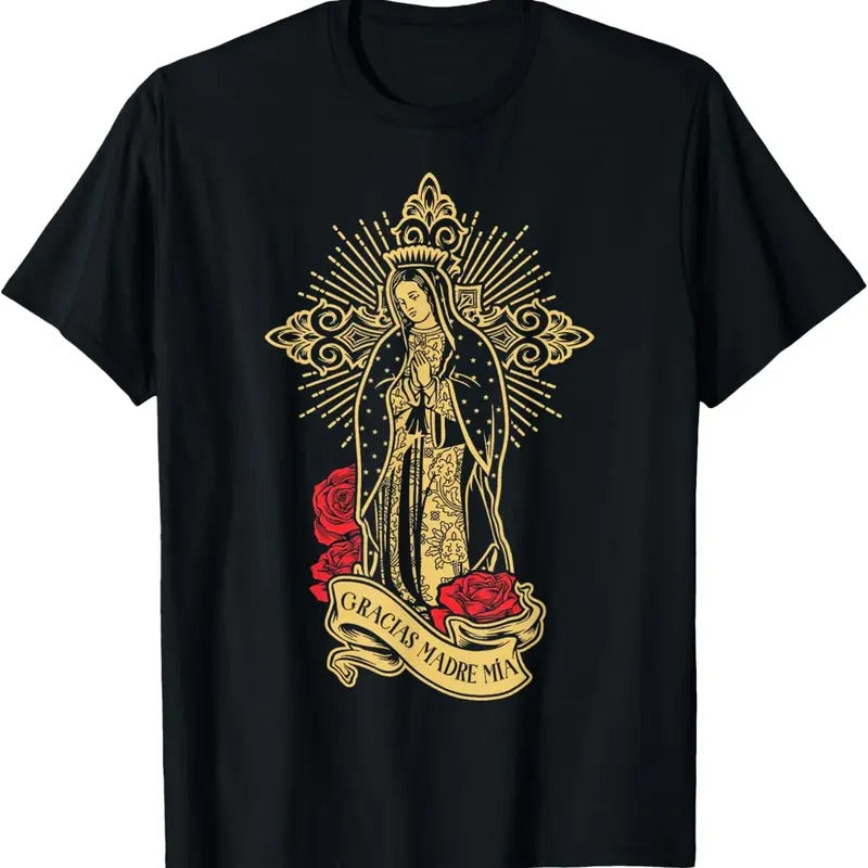 100% Cotton Our Lady of Guadalupe Saint Virgin Mary T-Shirt Hoodie, Sweatshirt | HypeCrazeTee.com