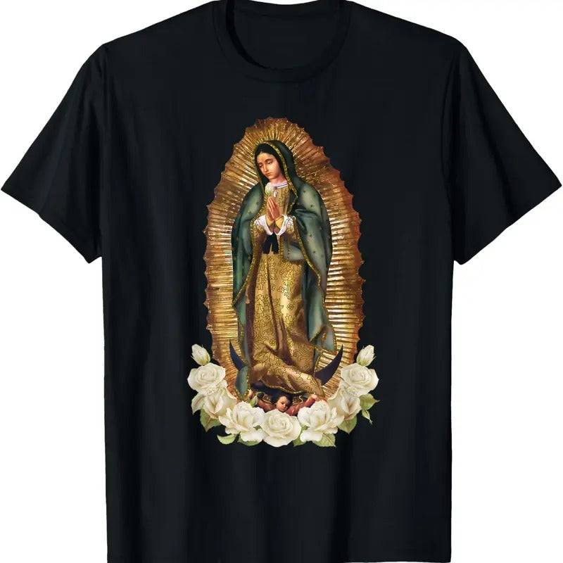 100% Cotton Our Lady of Guadalupe Virgin Mary Catholic Saint T-Shirt Hoodie, Sweatshirt | HypeCrazeTee.com