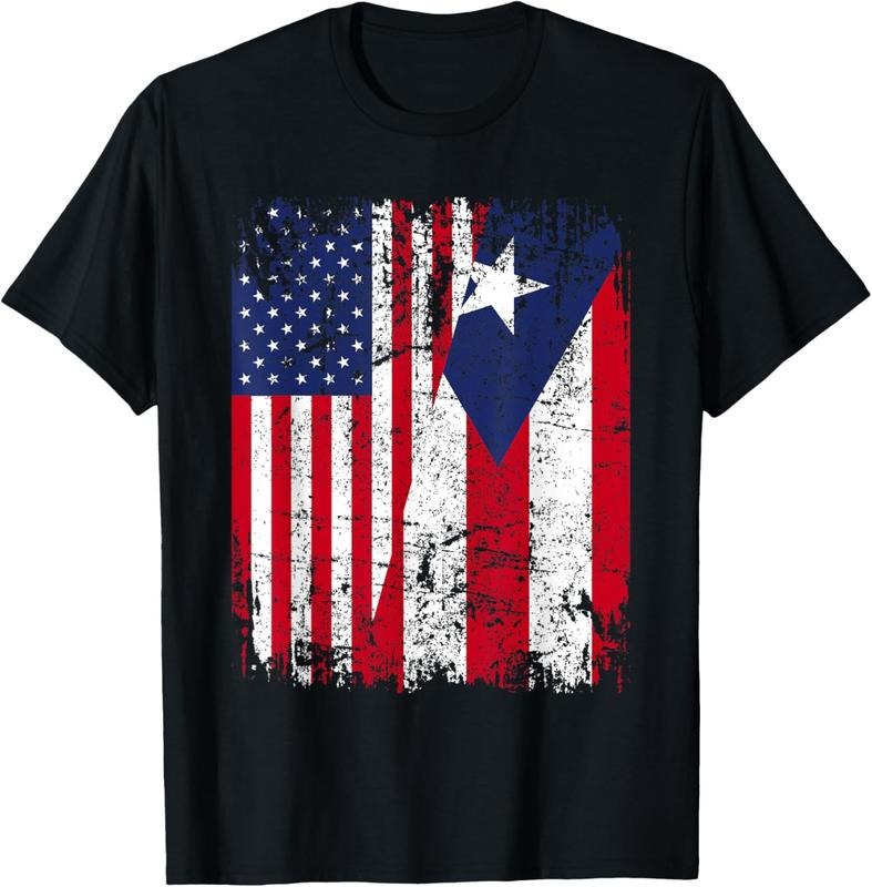 100% Cotton PUERTO RICAN American Flag | Men Women  | PUERTO RICO T-Shirt Hoodie, Sweatshirt | HypeCrazeTee.com