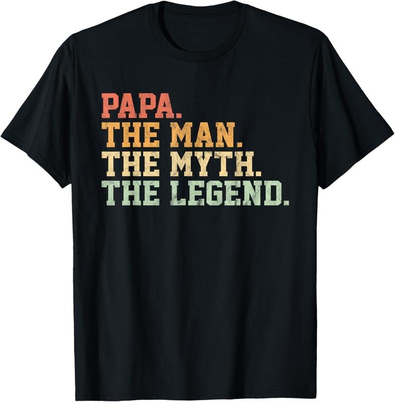 100% Cotton Papa Man Myth Legend Shirt For Mens Funny Father Gift T-Shirt Hoodie, Sweatshirt | HypeCrazeTee.com