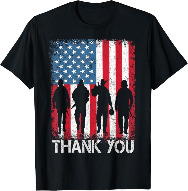 100% Cotton Patriotic American Flag Thank You For Men Women  Girl Boy T-Shirt Hoodie, Sweatshirt | HypeCrazeTee.com