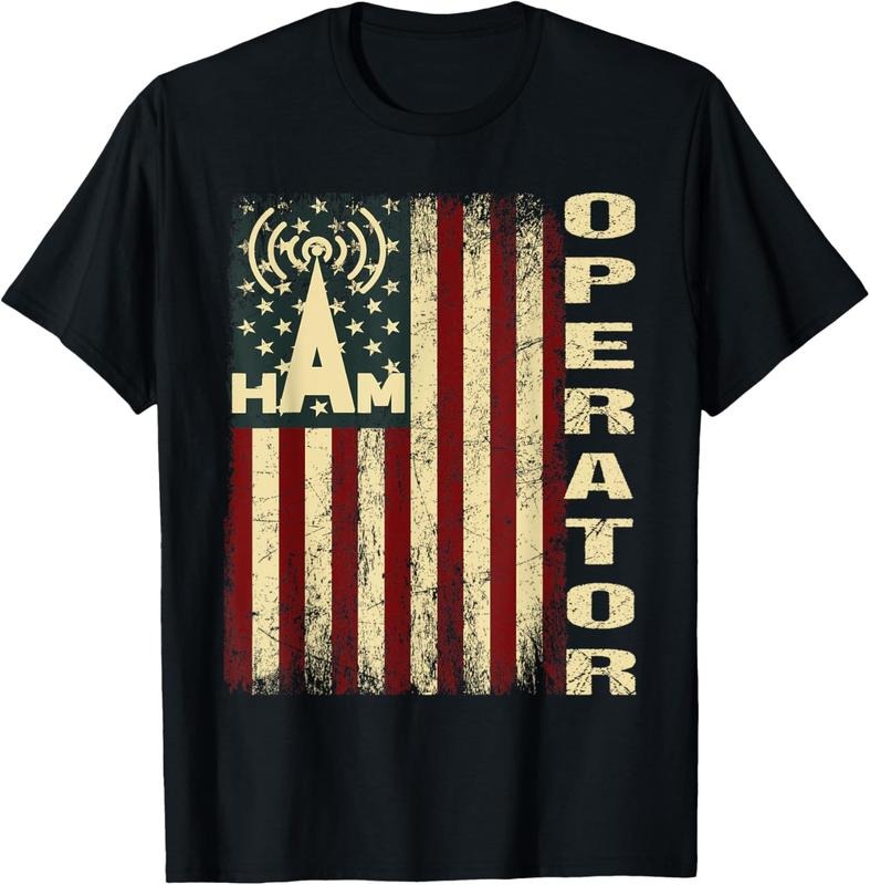 100% Cotton Patriotic USA Flag Ham Radio Amateur Radio Operator T-Shirt Hoodie, Sweatshirt | HypeCrazeTee.com